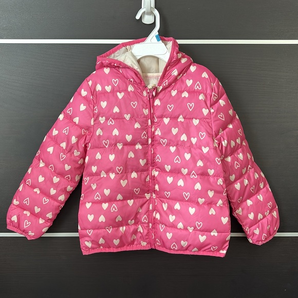 Epic Threads Girls Packable Pink Heart Puffer Jacket - Picture 2 of 16